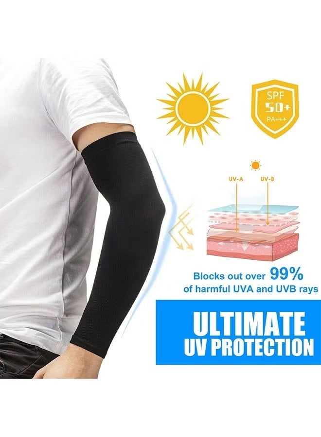 PRO ACTION 4 Pack Arm Sleeves for Men, Women and Youth, UPF 50 UV Sun Protection Arm Cooling Sleeves, One Size Arm Warmers and Tattoo Cover for Sports, Outdoor Activities and Daily Use - Image 5